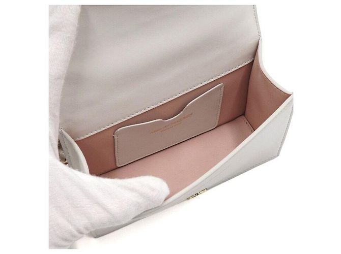 Alexander Mcqueen Mini borsa a tracolla satchel con paillettes e cristalli e catena dorata - vista 5