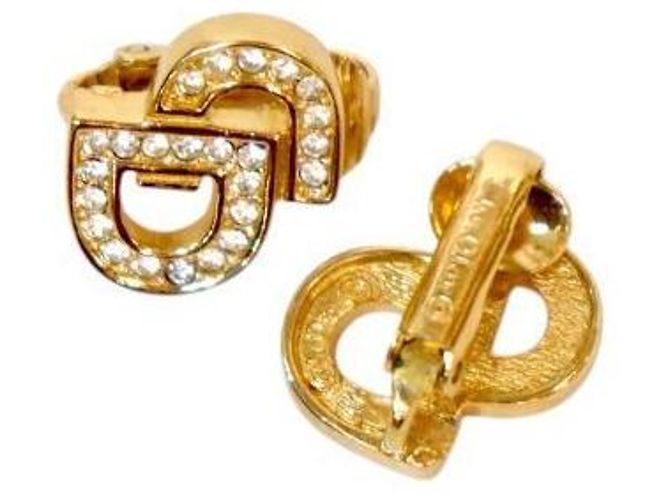 Dior Pendientes Cubic CD Gold Dorado - vista 4