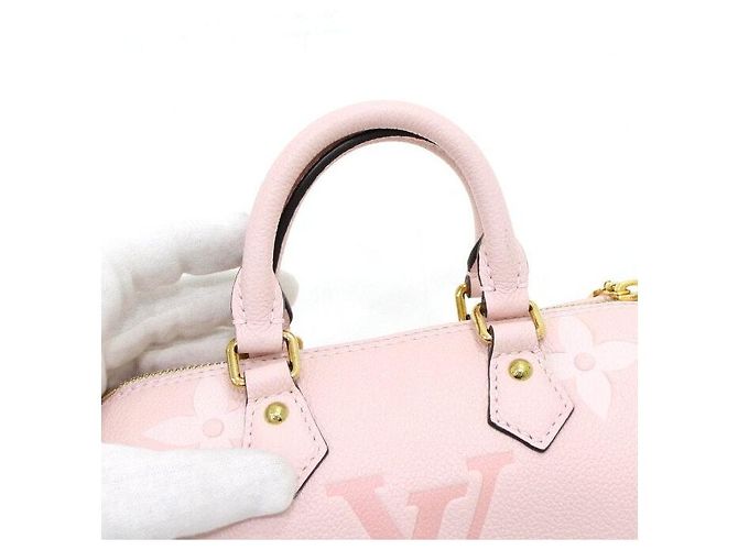 Louis Vuitton Borsa a mano e a tracolla Monogram Empreinte Papillon BB Rosa - vista 10