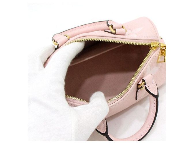 Louis Vuitton Borsa a mano e a tracolla Monogram Empreinte Papillon BB Rosa - vista 6