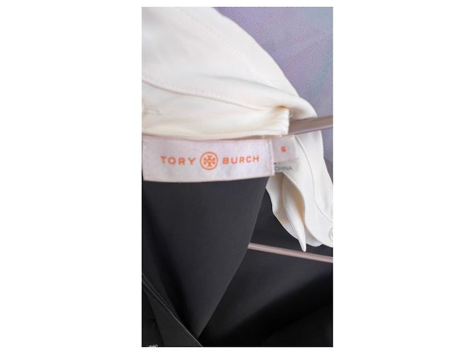 Tory Burch Vestido Shift Negro Bordado Blanco Multicolor - vista 7