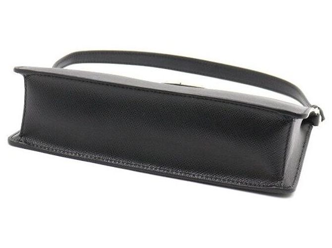 Prada Mini borsa a tracolla in pelle Saffiano nera - vista 6
