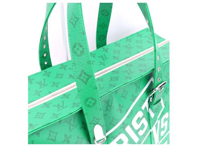 Louis Vuitton Monogram Canvas Shopper mit Reißverschluss Grün - Ansicht 4