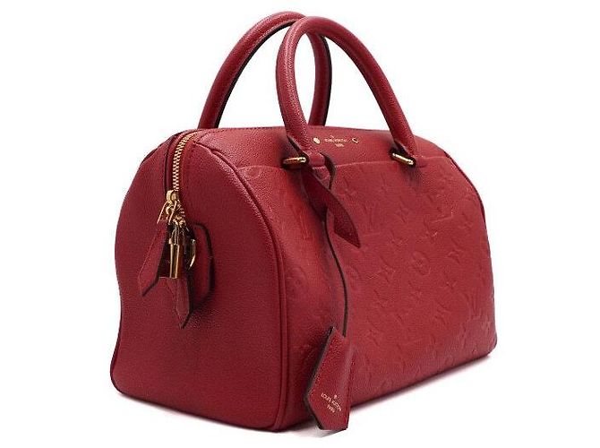 Louis Vuitton Borsa Tote e Borsa a Tracolla Speedy in Empreinte rossa Rosso - vista 4