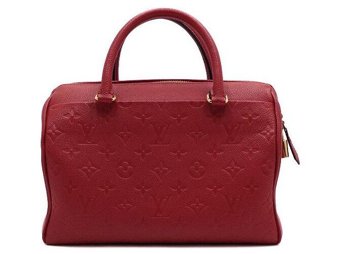 Louis Vuitton Borsa Tote e Borsa a Tracolla Speedy in Empreinte rossa Rosso - vista 5