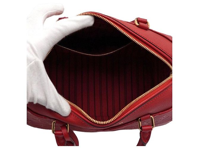 Louis Vuitton Borsa Tote e Borsa a Tracolla Speedy in Empreinte rossa Rosso - vista 6