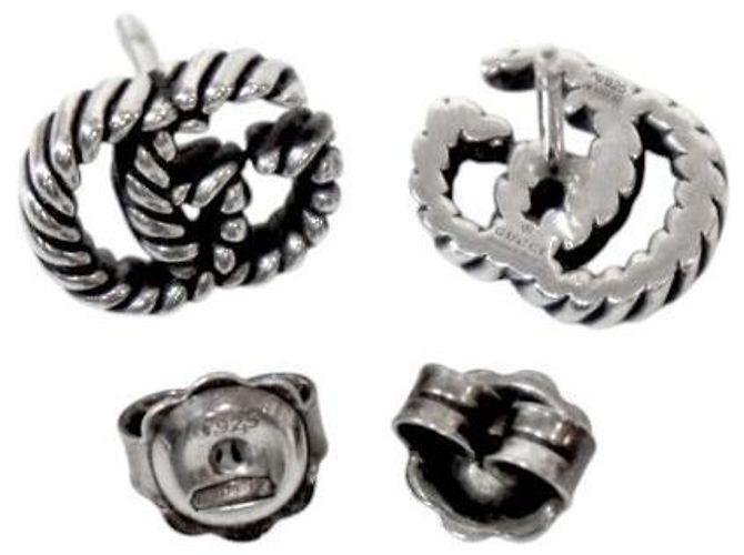 Gucci Orecchini a doppia catena in argento - vista 4