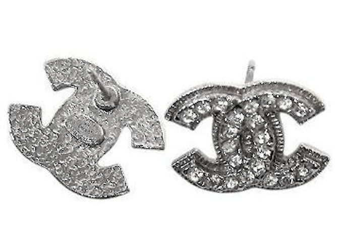 Chanel Zirkonia-Ohrringe Silber - Ansicht 4