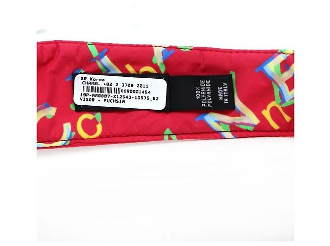 Chanel Sonnenhut aus rosa Nylon - Ansicht 7