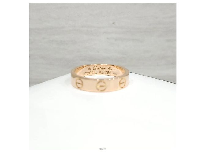 Cartier Anello Love Band Dimensione Small Pink Gold - vista 3