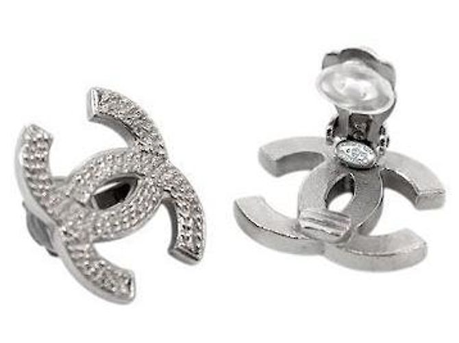 Chanel Orecchini CC argentati Argento - vista 4