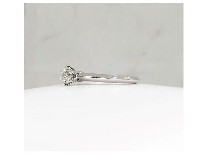 Tiffany & Co Ehering aus Platin und Diamanten Größe Silber - Ansicht 2