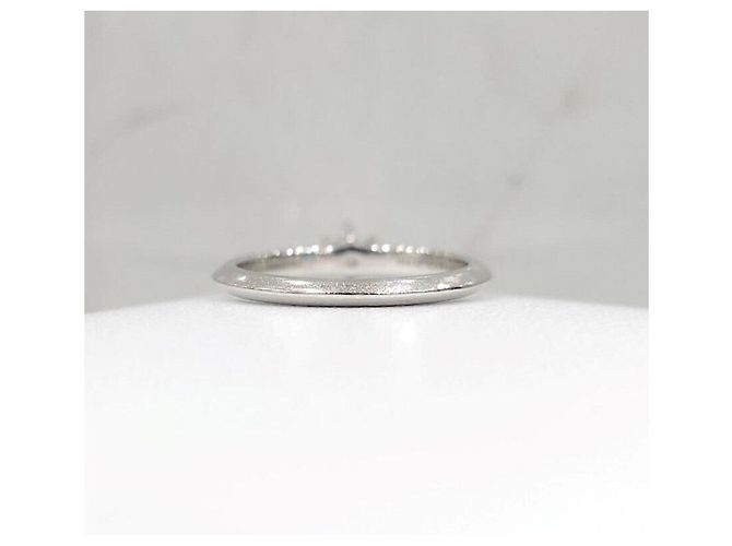 Tiffany & Co Ehering aus Platin und Diamanten Größe Silber - Ansicht 3