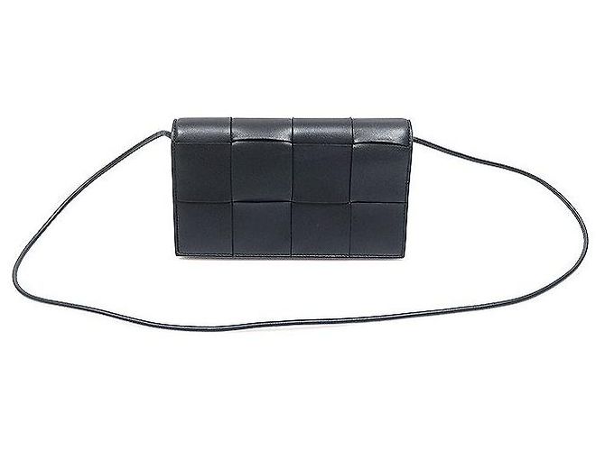 Bottega Veneta Borsa crossbody portafoglio con tracolla Intrecciato nera Nero - vista 2