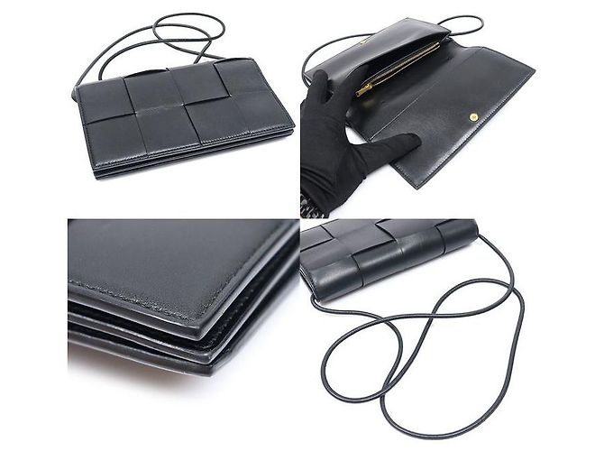 Bottega Veneta Borsa crossbody portafoglio con tracolla Intrecciato nera Nero - vista 6