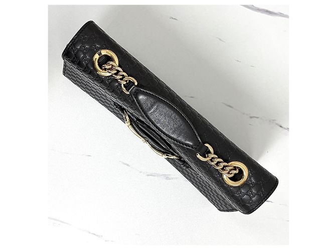 Gucci Borsa a tracolla Micro Gima Emily Chain Nera - vista 5
