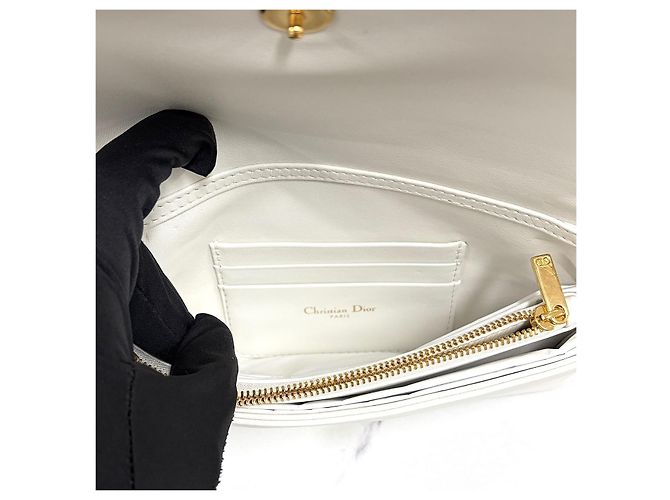 Dior Cannage Mini Crossbody-Tasche Weiß - Ansicht 12