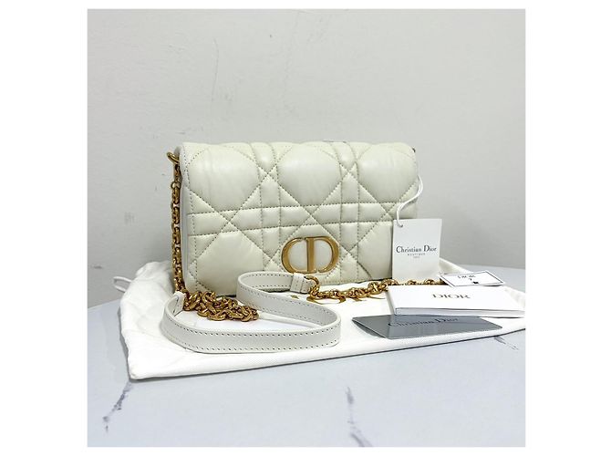 Dior Cannage Mini Crossbody-Tasche Weiß - Ansicht 2