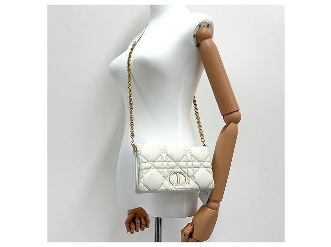 Dior Cannage Mini Crossbody-Tasche Weiß - Ansicht 3