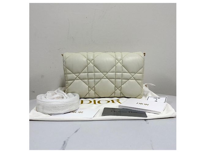 Dior Cannage Mini Crossbody-Tasche Weiß - Ansicht 4