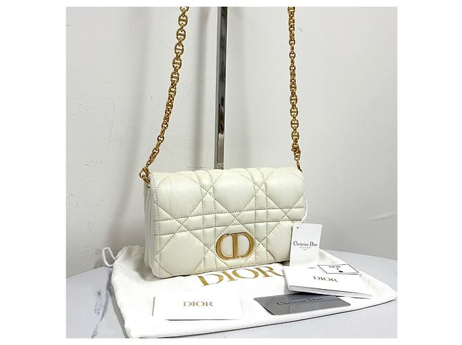 Dior Cannage Mini Crossbody-Tasche Weiß - Ansicht 5