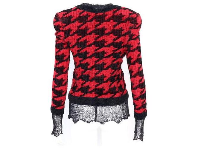 Balmain Strickjacke aus Wolle in Multicolor-Destroy-Optik für Damen - Ansicht 4