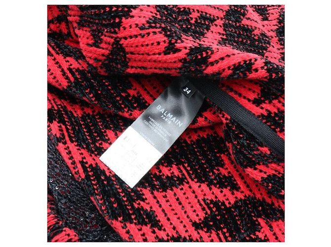 Balmain Strickjacke aus Wolle in Multicolor-Destroy-Optik für Damen - Ansicht 5