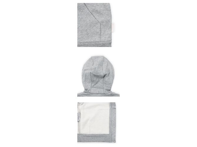 Moncler Giacca con cappuccio e zip in maglia con patch per bambini Marrone - vista 4
