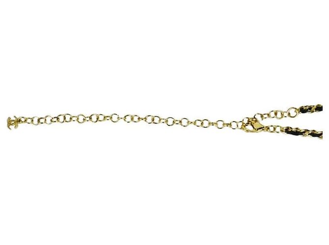 Chanel Runde Lederkettenhalskette Schwarz - Ansicht 4
