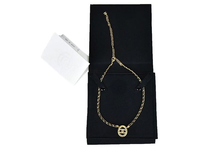 Chanel Runde Lederkettenhalskette Schwarz - Ansicht 5