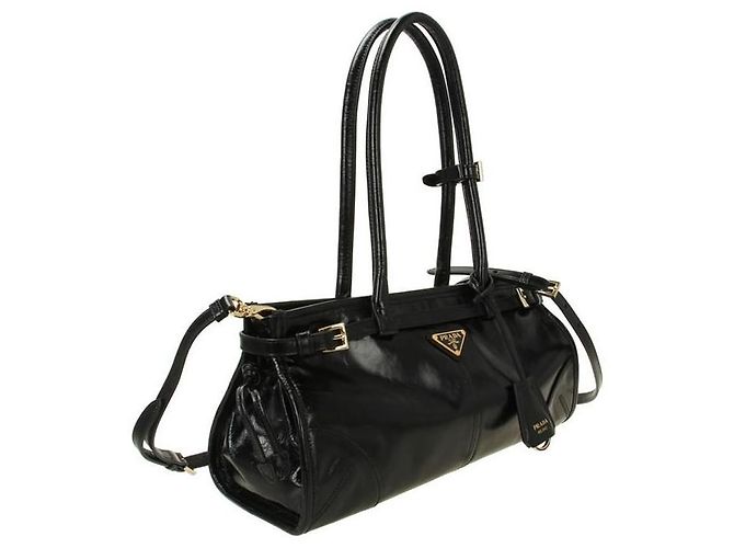 Prada Borsa Bonnie Medium in pelle Nera Nero - vista 2