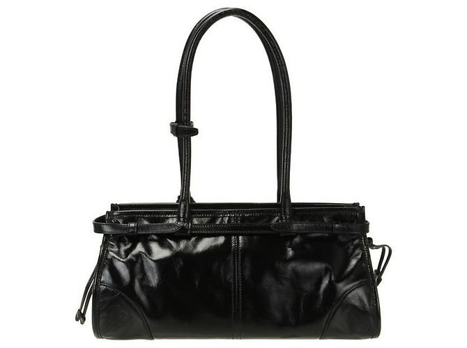 Prada Borsa Bonnie Medium in pelle Nera Nero - vista 3