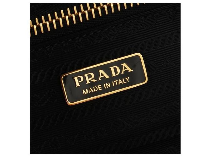 Prada Borsa Bonnie Medium in pelle Nera Nero - vista 7