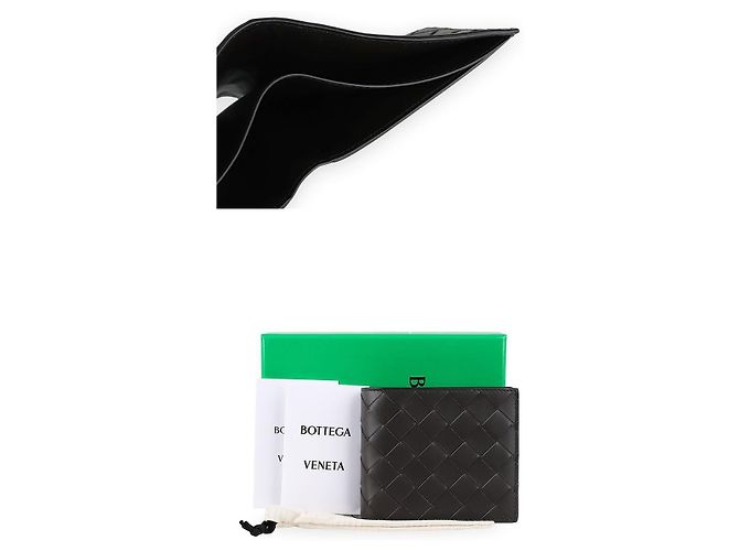 Bottega Veneta Portafoglio bifold Intrecciato da uomo Marrone - vista 5