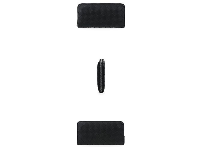 Bottega Veneta Cartera larga Intrecciato Around para hombre Negro - vista 3