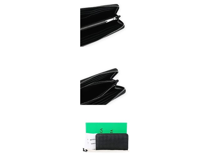 Bottega Veneta Cartera larga Intrecciato Around para hombre Negro - vista 4