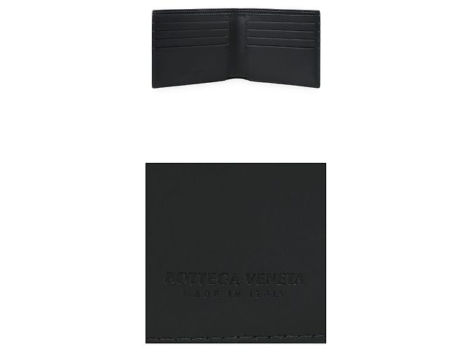 Bottega Veneta Portafoglio bifold Intrecciato da uomo Nero - vista 4