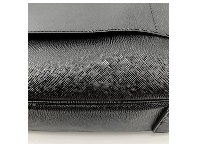 Prada Porte-documents Saffiano Noir - vue 10