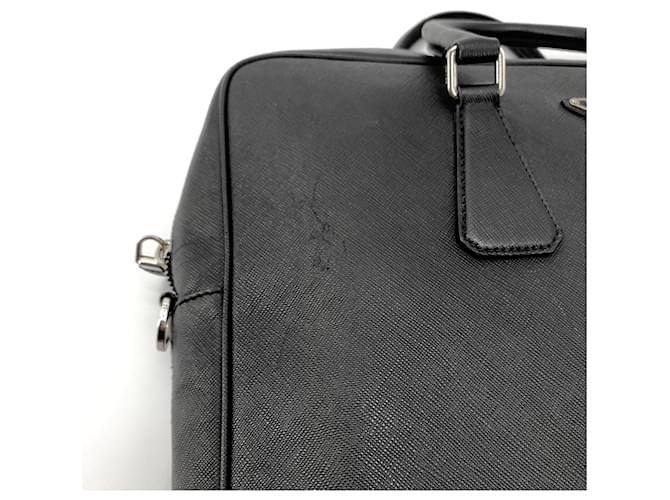 Prada Porte-documents Saffiano Noir - vue 9