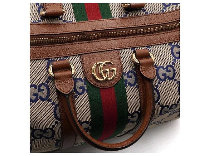 Gucci Borsa da viaggio Boston grande in tela, borsa tote e borsa a tracolla Multicolore - vista 9
