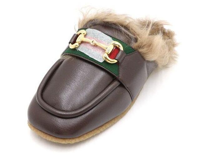 Gucci Brown Horsebit Fur Men’s Mule Slipper - view 2