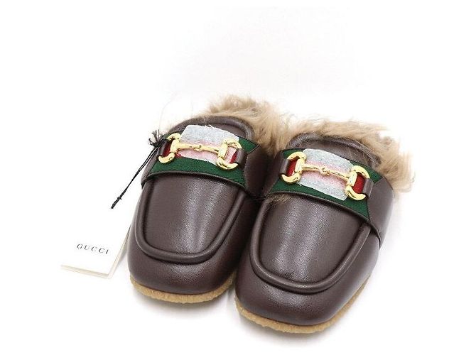 Gucci Brown Horsebit Fur Men’s Mule Slipper - view 3