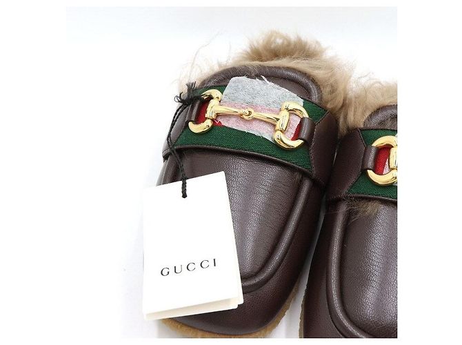 Gucci Brown Horsebit Fur Men’s Mule Slipper - view 5