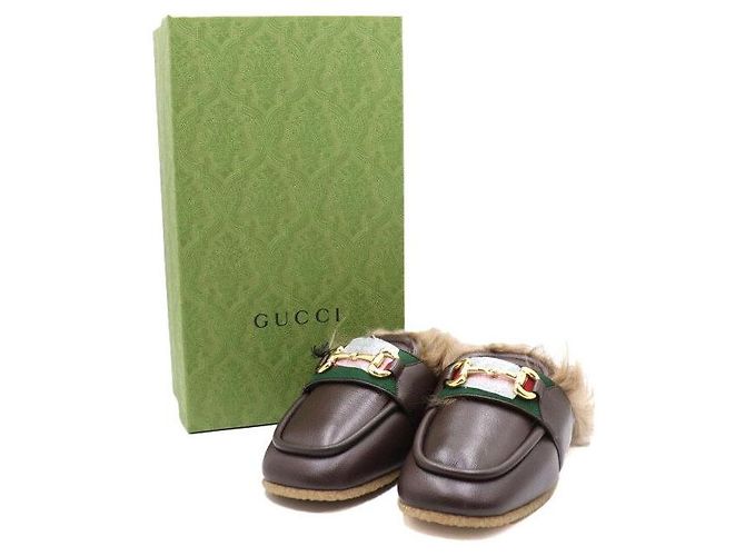 Gucci Brown Horsebit Fur Men’s Mule Slipper - view 7