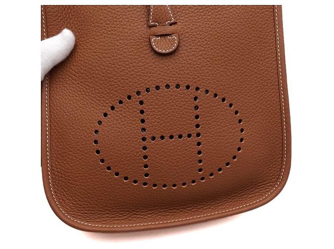 Hermès Borsa a tracolla e crossbody Evelyne Pouch III Clemence Gold Hardware Giallo - vista 10