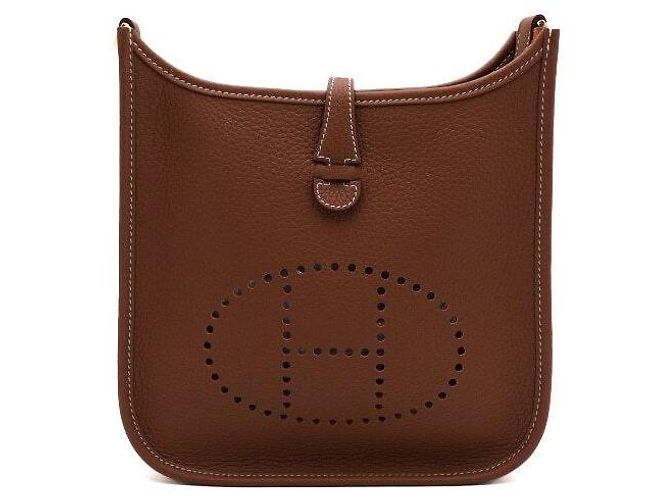 Hermès Borsa a tracolla e crossbody Evelyne Pouch III Clemence Gold Hardware Giallo - vista 2