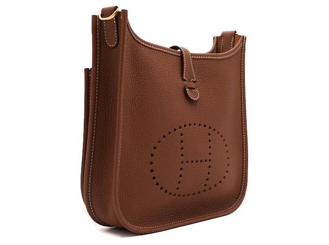 Hermès Borsa a tracolla e crossbody Evelyne Pouch III Clemence Gold Hardware Giallo - vista 4