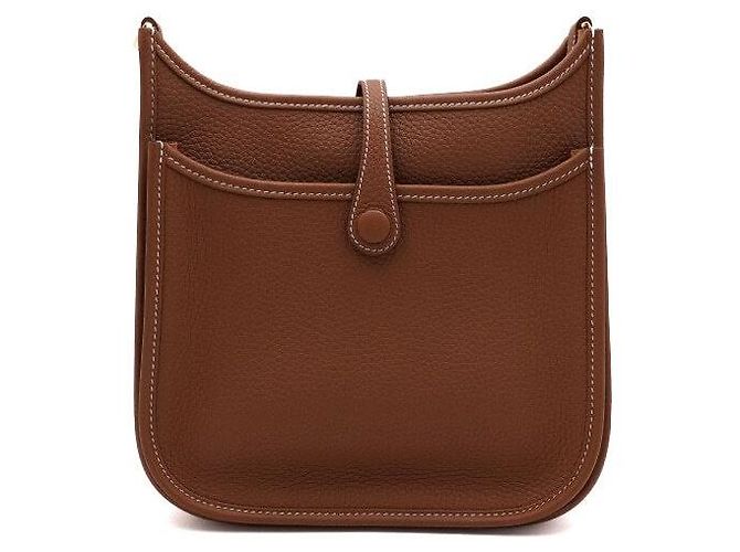Hermès Borsa a tracolla e crossbody Evelyne Pouch III Clemence Gold Hardware Giallo - vista 5