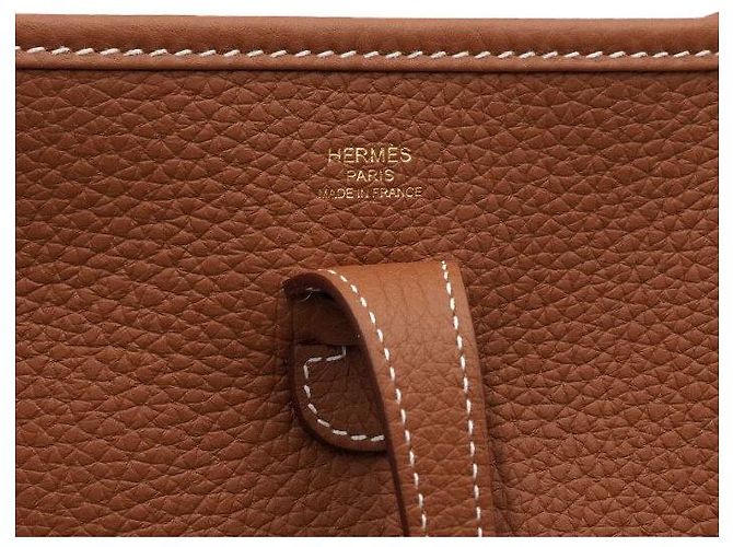 Hermès Borsa a tracolla e crossbody Evelyne Pouch III Clemence Gold Hardware Giallo - vista 7