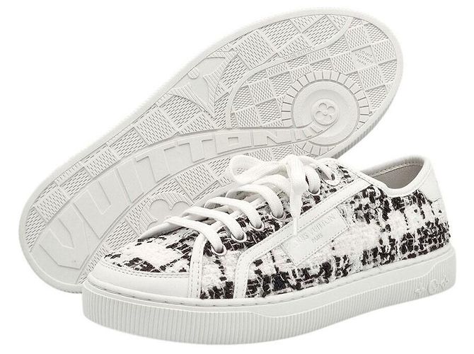 Louis Vuitton Tweed-Sneaker Weiß - Ansicht 2